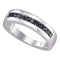 10kt White Gold Men's Round Black Color Enhanced Diamond Wedding Band Ring 1/2 Cttw - FREE Shipping (US/CAN)-Gold & Diamond Wedding Jewelry-8.5-JadeMoghul Inc.