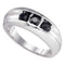 10kt White Gold Men's Round Black Color Enhanced Diamond Wedding Band Ring 7/8 Cttw - FREE Shipping (US/CAN)-Gold & Diamond Wedding Jewelry-8-JadeMoghul Inc.