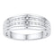 10kt White Gold Men's Round Channel-set Diamond Double Row Wedding Band Ring 1/10 Cttw - FREE Shipping (US/CAN)-Gold & Diamond Wedding Jewelry-8-JadeMoghul Inc.