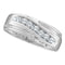 10kt White Gold Men's Round Channel-set Diamond Single Row Wedding Band Ring 1/4 Cttw - FREE Shipping (US/CAN)-Gold & Diamond Wedding Jewelry-8-JadeMoghul Inc.