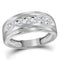 10kt White Gold Men's Round Channel-set Diamond Single Row Wedding Band Ring 3/4 Cttw - FREE Shipping (US/CAN)-Gold & Diamond Wedding Jewelry-8-JadeMoghul Inc.