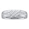 10kt White Gold Men's Round Channel-set Diamond Triple Row Wedding Band Ring 1/8 Cttw - FREE Shipping (US/CAN)-Gold & Diamond Wedding Jewelry-8-JadeMoghul Inc.