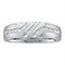 10kt White Gold Mens Round Channel-set Diamond Triple Row Wedding Band Ring 1/8 Cttw-Gold & Diamond Wedding Jewelry-11.5-JadeMoghul Inc.