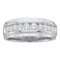 10kt White Gold Mens Round Channel-set Diamond Wedding Band Ring 1-2 Cttw - FREE Shipping (US/CAN)-Gold & Diamond Wedding Jewelry-JadeMoghul Inc.