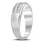 10kt White Gold Men's Round Diamond 2-row Wedding Anniversary Band Ring 1/4 Cttw - FREE Shipping (US/CAN)-Gold & Diamond Wedding Jewelry-11.5-JadeMoghul Inc.