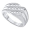 10kt White Gold Men's Round Diamond Band Ring 1/2 Cttw - FREE Shipping (US/CAN)-Gold & Diamond Men Rings-9.5-JadeMoghul Inc.