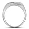10kt White Gold Men's Round Diamond Diagonal Single Row Wedding Band Ring 1/8 Cttw - FREE Shipping (US/CAN)-Wedding Jewelry-8-JadeMoghul Inc.