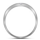 10kt White Gold Men's Round Diamond Double Row Slender Wedding Band 1/8 Cttw - FREE Shipping (US/CAN)-Wedding Jewelry-8-JadeMoghul Inc.