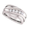 10kt White Gold Men's Round Diamond Matte Grooved Wedding Band Ring 1/2 Cttw - FREE Shipping (US/CAN)-Gold & Diamond Wedding Jewelry-8-JadeMoghul Inc.