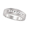 10kt White Gold Men's Round Diamond Ribbed Wedding Band Ring 1/4 Cttw - FREE Shipping (US/CAN)-Gold & Diamond Wedding Jewelry-8-JadeMoghul Inc.