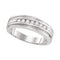 10kt White Gold Men's Round Diamond Ridged Edges Wedding Anniversary Band Ring 1/4 Cttw - FREE Shipping (US/CAN)-Gold & Diamond Wedding Jewelry-8-JadeMoghul Inc.