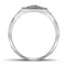 10kt White Gold Men's Round Diamond Square Frame Cluster Textured Ring 1/3 Cttw - FREE Shipping (US/CAN)-Gold & Diamond Men Rings-8-JadeMoghul Inc.
