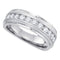 10kt White Gold Men's Round Diamond Wedding Band Ring 1.00 Cttw - FREE Shipping (US/CAN)-Gold & Diamond Wedding Jewelry-8-JadeMoghul Inc.