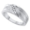 10kt White Gold Men's Round Diamond Wedding Band Ring 1/10 Cttw - FREE Shipping (US/CAN)-Gold & Diamond Wedding Jewelry-8-JadeMoghul Inc.