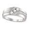 10kt White Gold Men's Round Diamond Wedding Band Ring 1/3 Cttw - FREE Shipping (US/CAN)-Gold & Diamond Wedding Jewelry-13-JadeMoghul Inc.