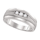 10kt White Gold Mens Round Diamond Wedding Band Ring 1/4 Cttw - FREE Shipping (US/CAN)-Gold & Diamond Wedding Jewelry-11.5-JadeMoghul Inc.