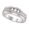 10kt White Gold Mens Round Diamond Wedding Band Ring 1/4 Cttw - FREE Shipping (US/CAN)-Gold & Diamond Wedding Jewelry-11.5-JadeMoghul Inc.