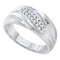 10kt White Gold Men's Round Pave-set Diamond Diagonal Double Row Wedding Band 1/4 Cttw - FREE Shipping (US/CAN)-Gold & Diamond Wedding Jewelry-8-JadeMoghul Inc.