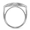 10kt White Gold Men's Round Pave-set Diamond Rectangle Cluster Fashion Ring 1.00 Cttw - FREE Shipping (US/CAN)-Gold & Diamond Rings-8.5-JadeMoghul Inc.