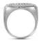 10kt White Gold Men's Round Pave-set Diamond Rectangle Cluster Ring 2-3/4 Cttw - FREE Shipping (US/CAN)-Gold & Diamond Rings-8-JadeMoghul Inc.