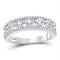 10kt White Gold Women's Diamond Chain Link Fashion Band Ring-Rings And Bands-JadeMoghul Inc.