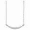 10kt White Gold Women's Diamond Curved Bar Pendant Necklace 1/6 Cttw-Gold & Diamond Pendants & Necklaces-JadeMoghul Inc.