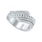 10kt White Gold Women's Diamond Fashion Band Ring 1/2 Cttw-Gold & Diamond Rings-JadeMoghul Inc.