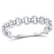 10kt White Gold Women's Diamond Link Stackable Band Ring-Rings And Bands-9-JadeMoghul Inc.