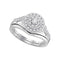 10kt White Gold Women's Diamond Round Bridal Wedding Engagement Ring Band Set 1/3 Cttw - FREE Shipping (US/CAN)-Gold & Diamond Wedding Ring Sets-5-JadeMoghul Inc.