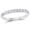 10kt White Gold Women's Diamond Zigzag Stackable Band Ring-Rings And Bands-7-JadeMoghul Inc.