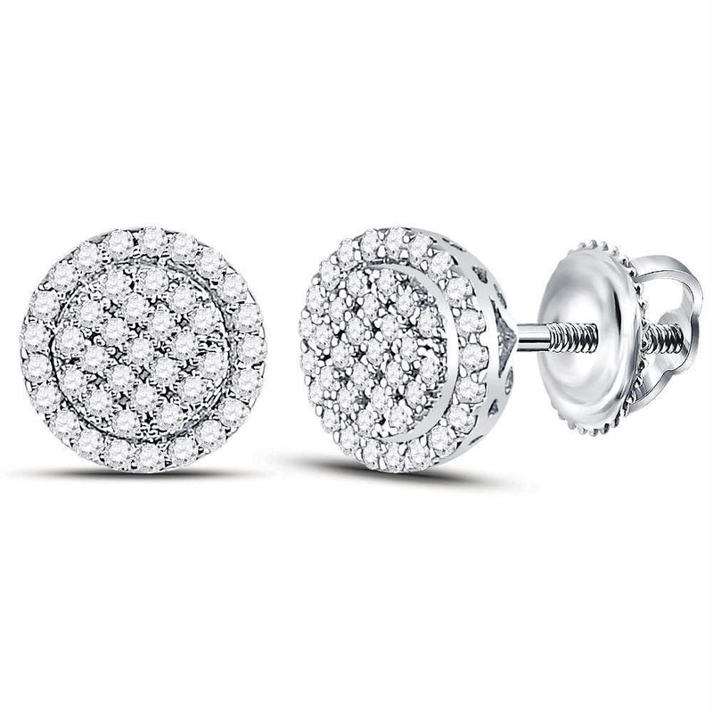 10kt White Gold Women's Emerald Solitaire Stackable Ring-Earrings-JadeMoghul Inc.