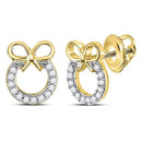 10kt White Gold Women's Emerald Solitaire Stackable Ring-Earrings-JadeMoghul Inc.