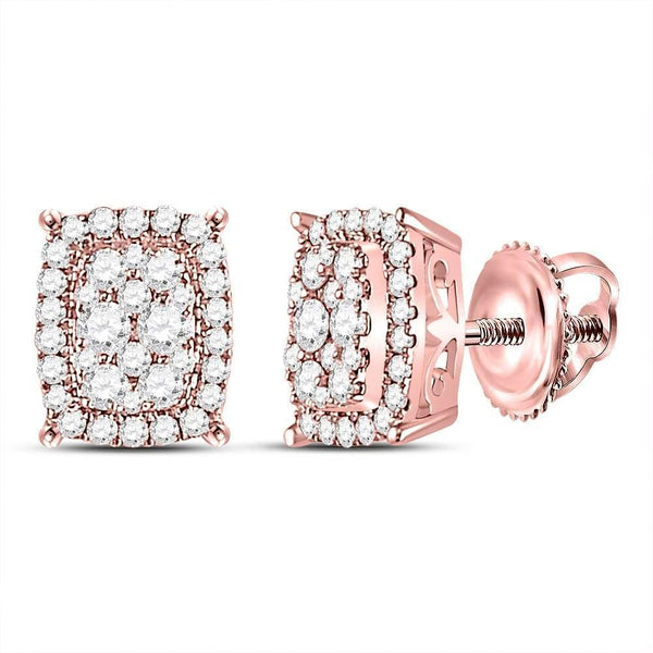 10kt White Gold Women's Emerald Solitaire Stackable Ring-Earrings-JadeMoghul Inc.