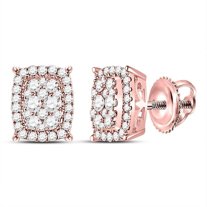 10kt White Gold Women's Emerald Solitaire Stackable Ring-Earrings-JadeMoghul Inc.