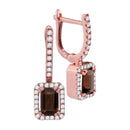 10kt White Gold Women's Emerald Solitaire Stackable Ring-Earrings-JadeMoghul Inc.