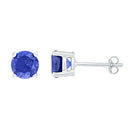 10kt White Gold Women's Emerald Solitaire Stackable Ring-Earrings-JadeMoghul Inc.