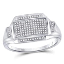 10kt White Gold Women's Emerald Solitaire Stackable Ring-Gold & Diamond Men Rings-10-JadeMoghul Inc.