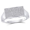 10kt White Gold Women's Emerald Solitaire Stackable Ring-Gold & Diamond Men Rings-10.5-JadeMoghul Inc.