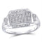 10kt White Gold Women's Emerald Solitaire Stackable Ring-Gold & Diamond Men Rings-11-JadeMoghul Inc.