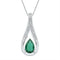 10kt White Gold Women's Emerald Solitaire Stackable Ring-Gold & Diamond Pendants & Necklaces-JadeMoghul Inc.