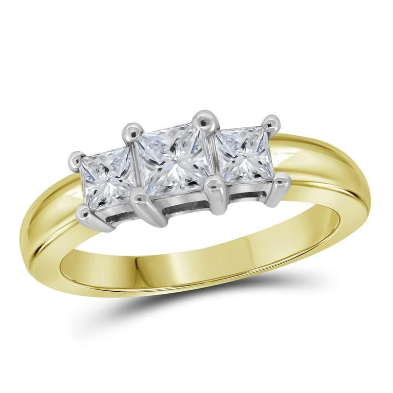 10kt White Gold Women's Emerald Solitaire Stackable Ring-Gold & Diamond Wedding Jewelry-10-JadeMoghul Inc.