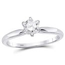 10kt White Gold Women's Emerald Solitaire Stackable Ring-Gold & Diamond Wedding Jewelry-6-JadeMoghul Inc.
