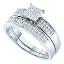 10kt White Gold Women's Emerald Solitaire Stackable Ring-Gold & Diamond Wedding Jewelry-6.5-JadeMoghul Inc.