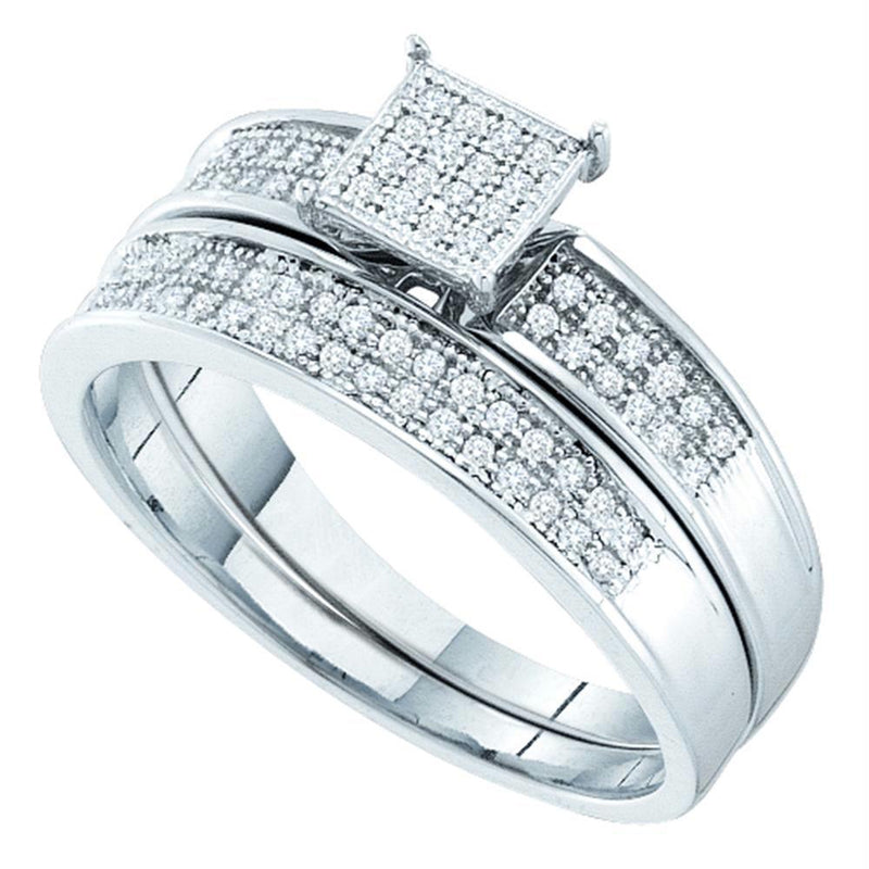 10kt White Gold Women's Emerald Solitaire Stackable Ring-Gold & Diamond Wedding Jewelry-7-JadeMoghul Inc.