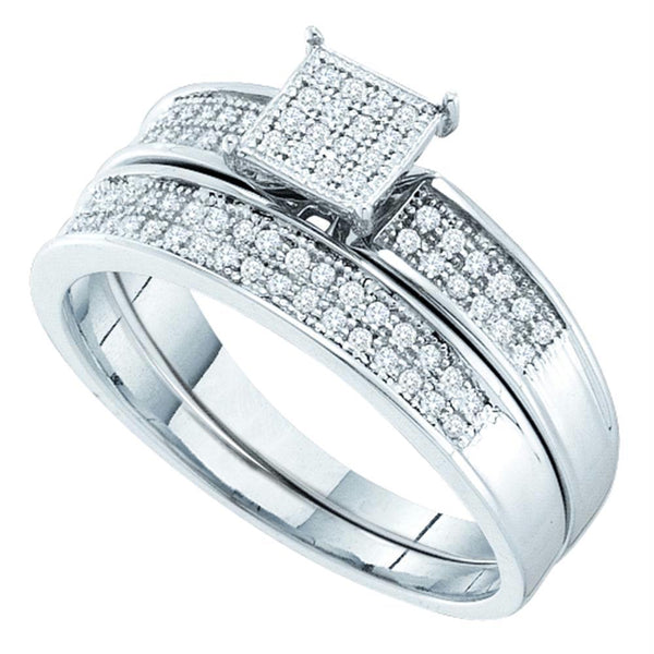 10kt White Gold Women's Emerald Solitaire Stackable Ring-Gold & Diamond Wedding Jewelry-8-JadeMoghul Inc.