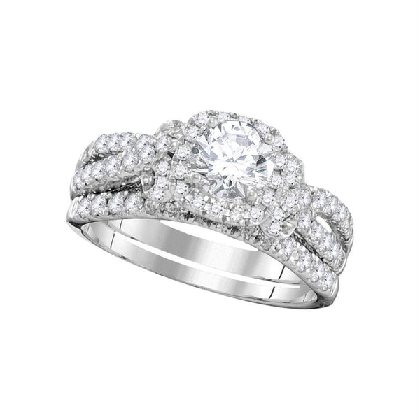 10kt White Gold Women's Emerald Solitaire Stackable Ring-Gold & Diamond Wedding Jewelry-9-JadeMoghul Inc.
