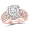 10kt White Gold Women's Emerald Solitaire Stackable Ring-Gold & Diamond Wedding Jewelry-JadeMoghul Inc.