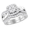 10kt White Gold Women's Emerald Solitaire Stackable Ring-Gold & Diamond Wedding Jewelry-JadeMoghul Inc.
