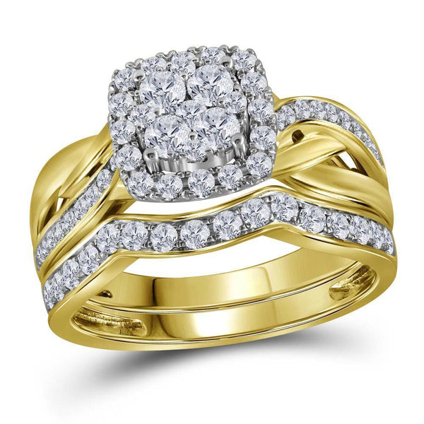 10kt White Gold Women's Emerald Solitaire Stackable Ring-Gold & Diamond Wedding Jewelry-JadeMoghul Inc.