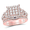 10kt White Gold Women's Emerald Solitaire Stackable Ring-Gold & Diamond Wedding Jewelry-JadeMoghul Inc.